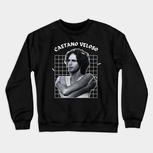 Caetano veloso --- 70s retro style art Crewneck Sweatshirt by TempeGorengs